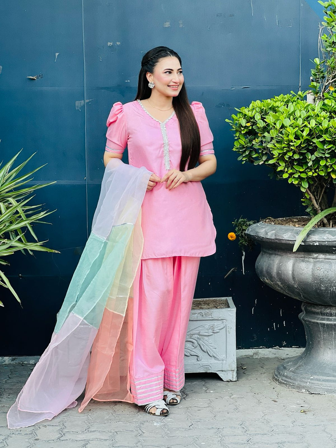 Rapunzel Farshi With Multi Dupatta 3(PC'S)