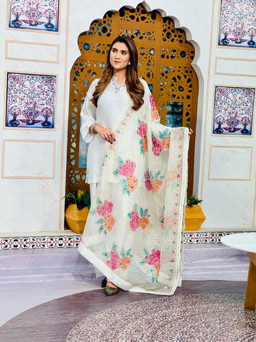 Tissue Silk Shalwar & Shirt(Mirror Glory 3pc)