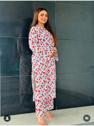 Print lawn  Shirt  Trouser (Doria lawn 2pcs) SA-850