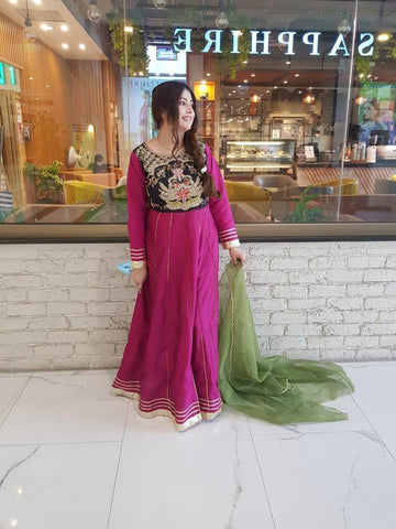 Rawsilk Frock  Velvet (Frock Length 56)SA-204
