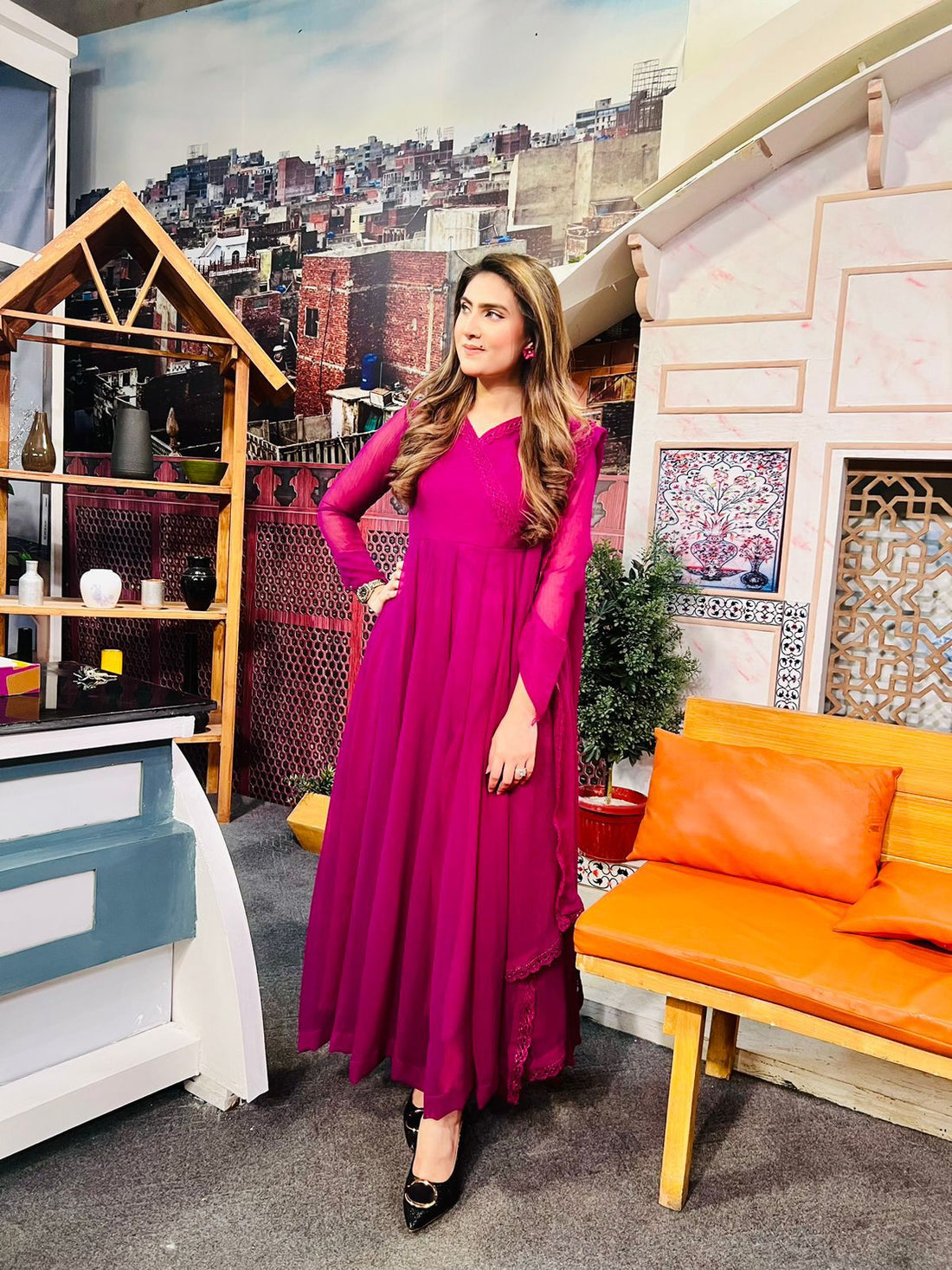Virsace  Chiffon Frock 3pc