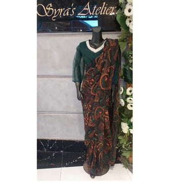 Organza D print Saari SA-196