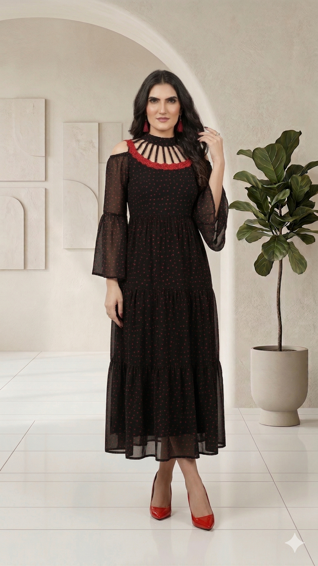 Naina floral chiffon frock