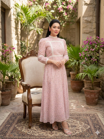 Valentino Chiffon Maxi with lace