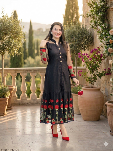 Benetton Net Embroidery Frock