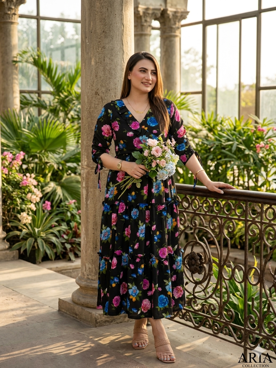 Black rose frock