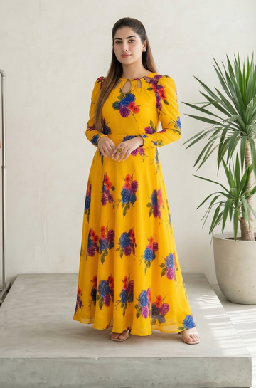Floral Chiffon Frock