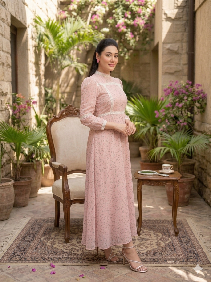 Valentino Chiffon Maxi with lace
