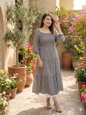 Mirha Chiffon Smocked Frock
