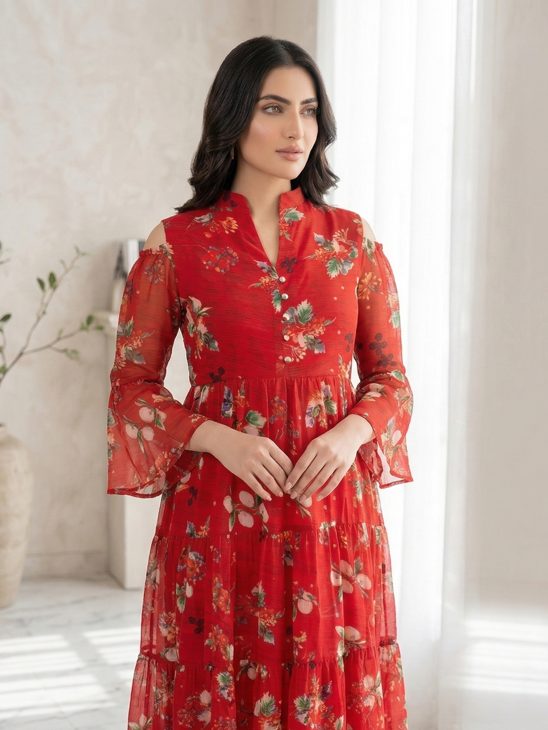 Floral Chiffon Frock