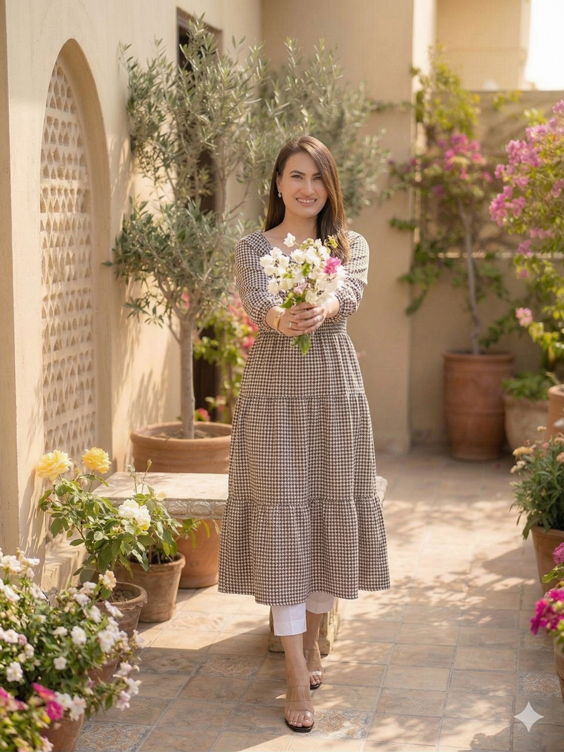 Mirha Chiffon Smocked Frock