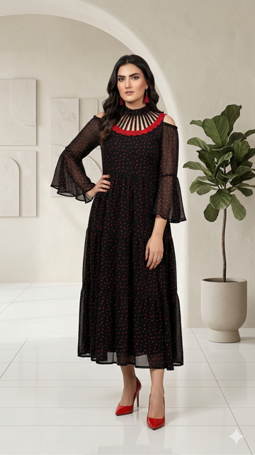 Naina floral chiffon frock
