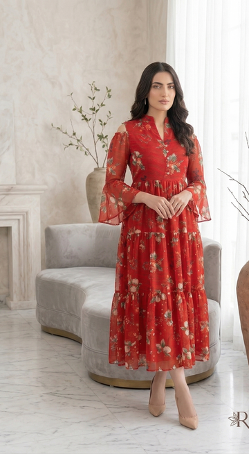 Floral Chiffon Frock