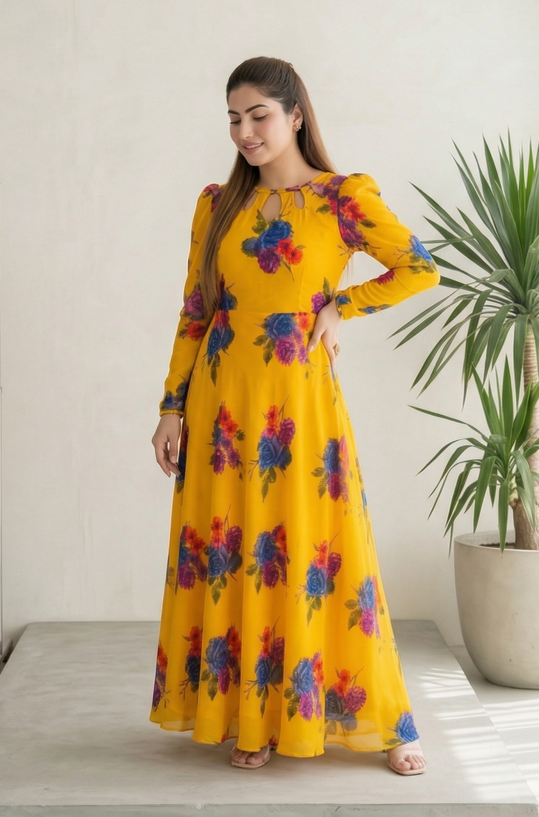 Floral Chiffon Frock