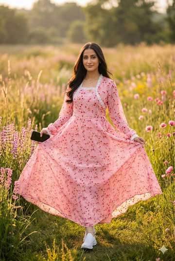 Chiffon Maxi with lace