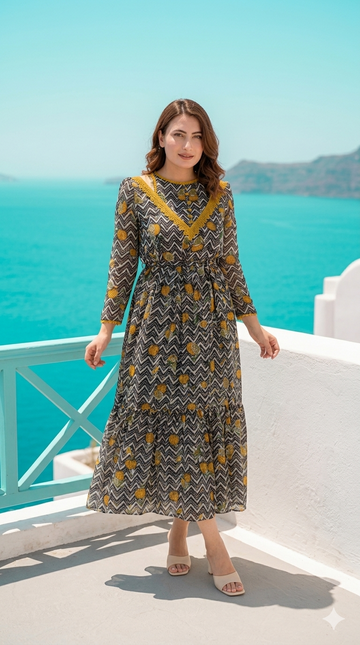 Floral Chiffon Frock