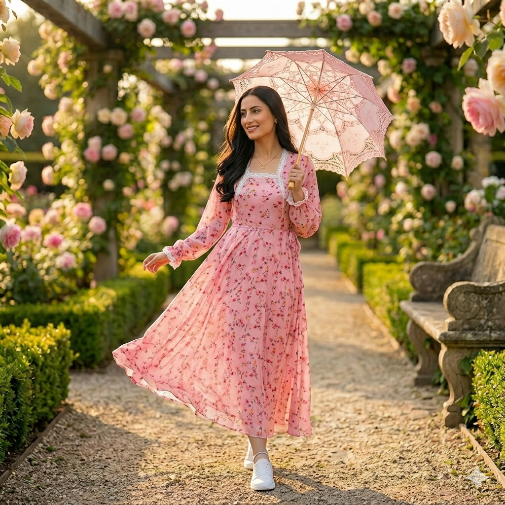 Chiffon Maxi with lace