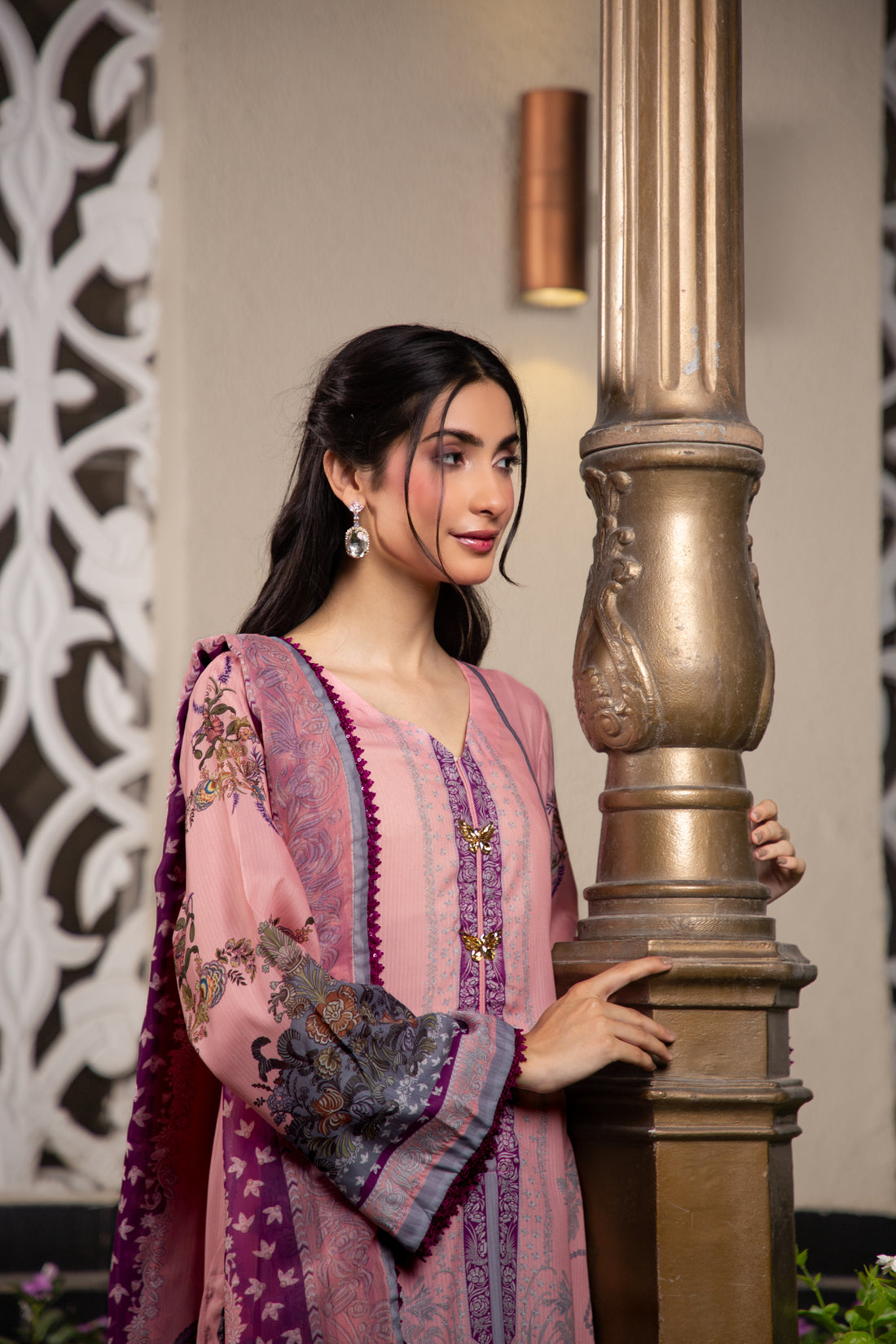 Meherzaad 3pc Unstitched Suit