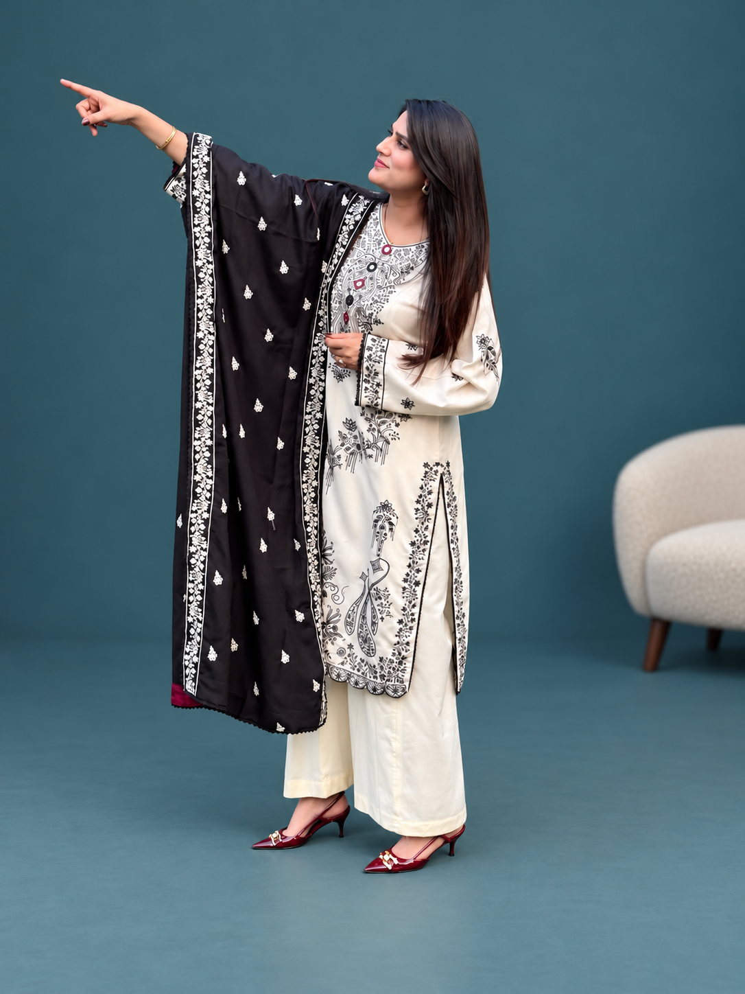 Laiba Dhanak Suit 3pc (sa1021)