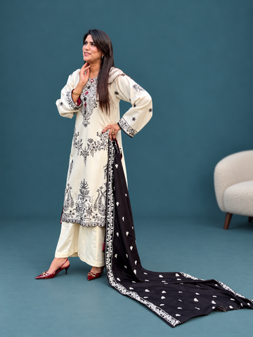Laiba Dhanak Suit 3pc (sa1021)