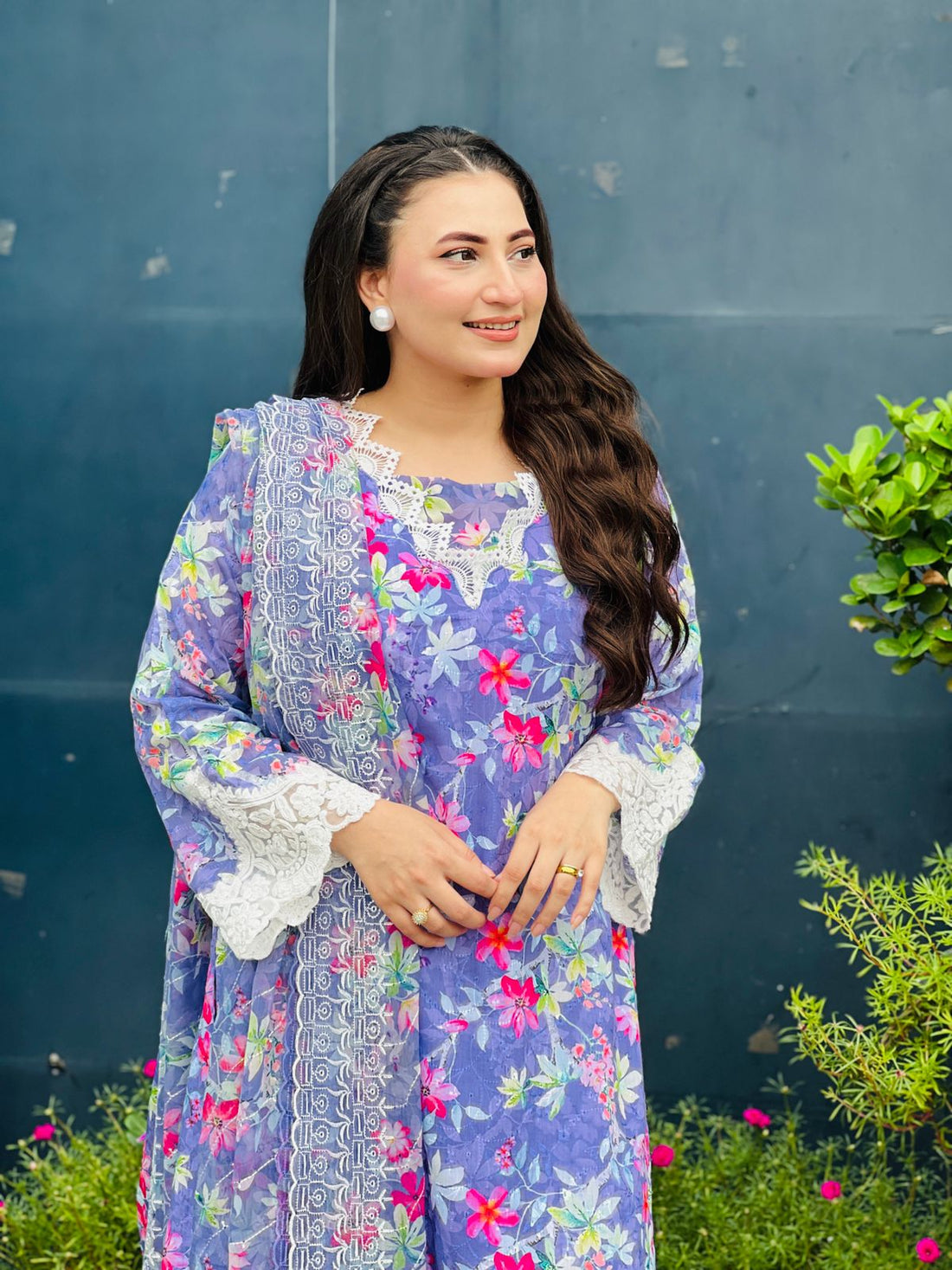 Lawn Chicken Embroidered Shirt (3PCS)