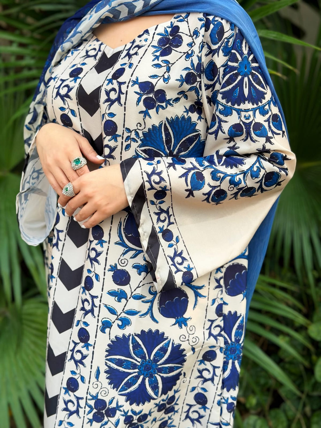 Nahel Kaftan with Dupatta