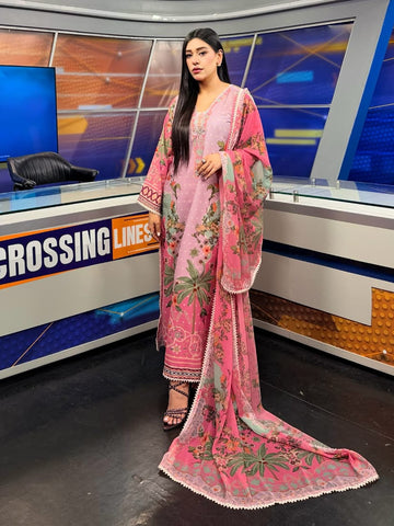 Zeen 3pc Unstitched Suit