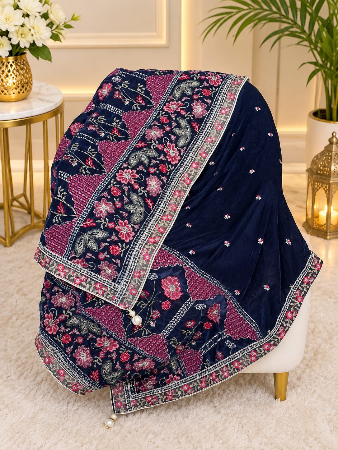 Parizad Velvet Shawl sas104