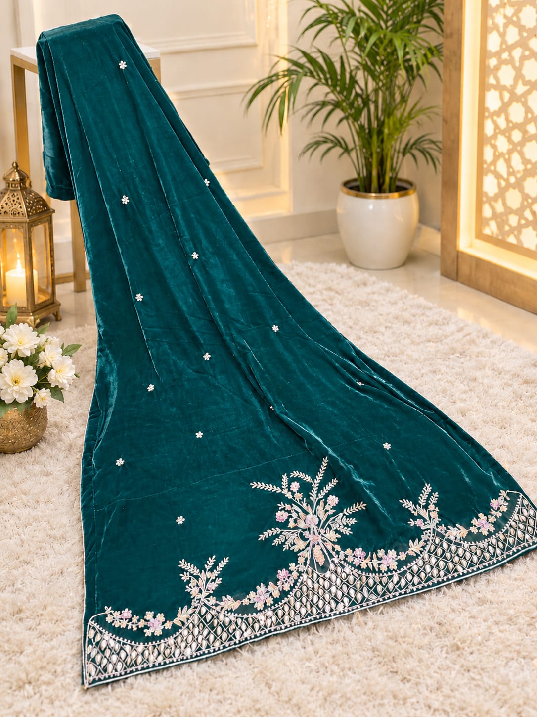 Rani Velvet Shawl sas009
