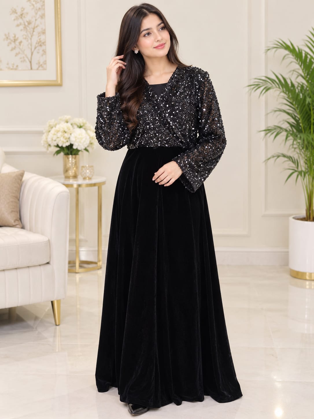 Gulnar Velvet Maxi (sa887)