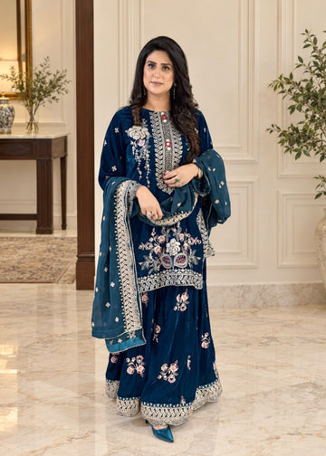 Ridika 3-Piece Velvet Suit (SA-1020)