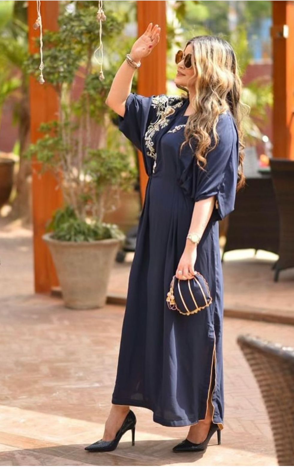 Gerogette Kaftan With Handwork