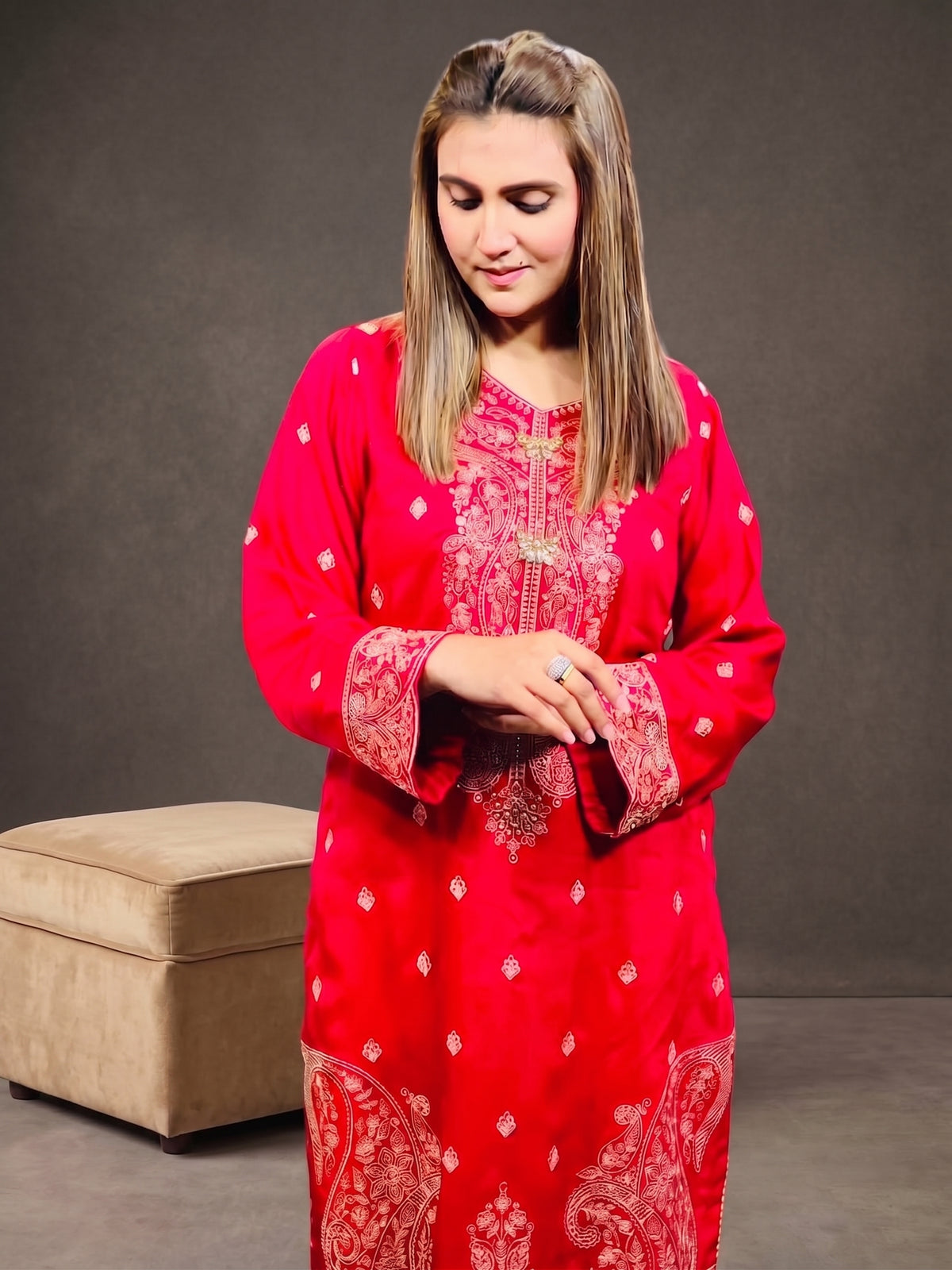Dilkush 2-Piece Embroidered Viscose Suit by Syra's Atelier — outfit image 3