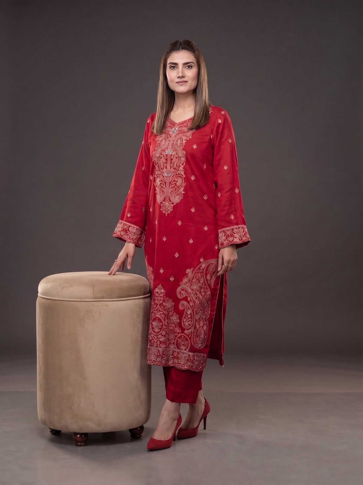 Dilkush 2-Piece Embroidered Viscose Suit by Syra's Atelier — outfit image 5