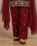 Elegant Black 3-Piece Dhanak Farshi Suit by Syra's Atelier — outfit image 2