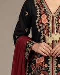 Elegant Black 3-Piece Dhanak Farshi Suit by Syra's Atelier — outfit image 5