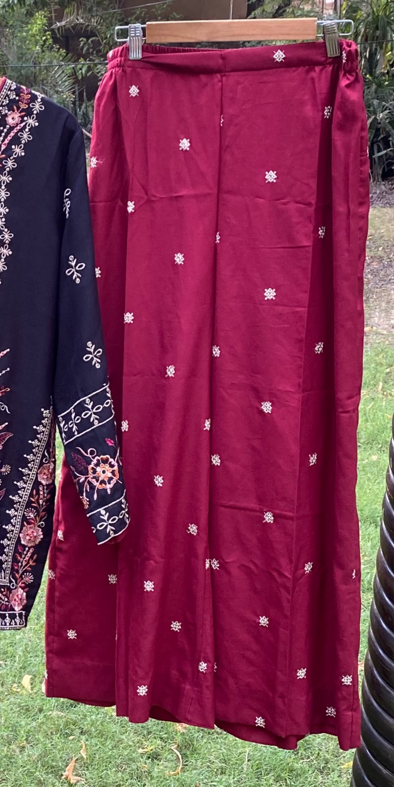 Elegant Black 3-Piece Dhanak Farshi Suit by Syra's Atelier — outfit image 7