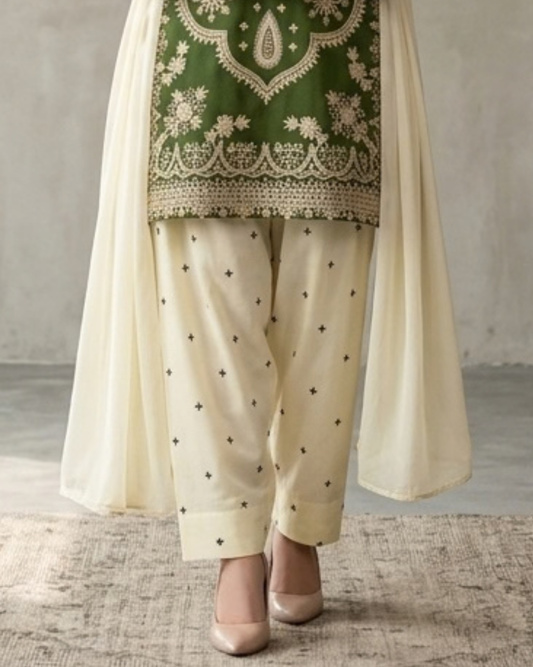 Garbs 3-Piece Dhanak Farshi Suit by Syra's Atelier — outfit image 4