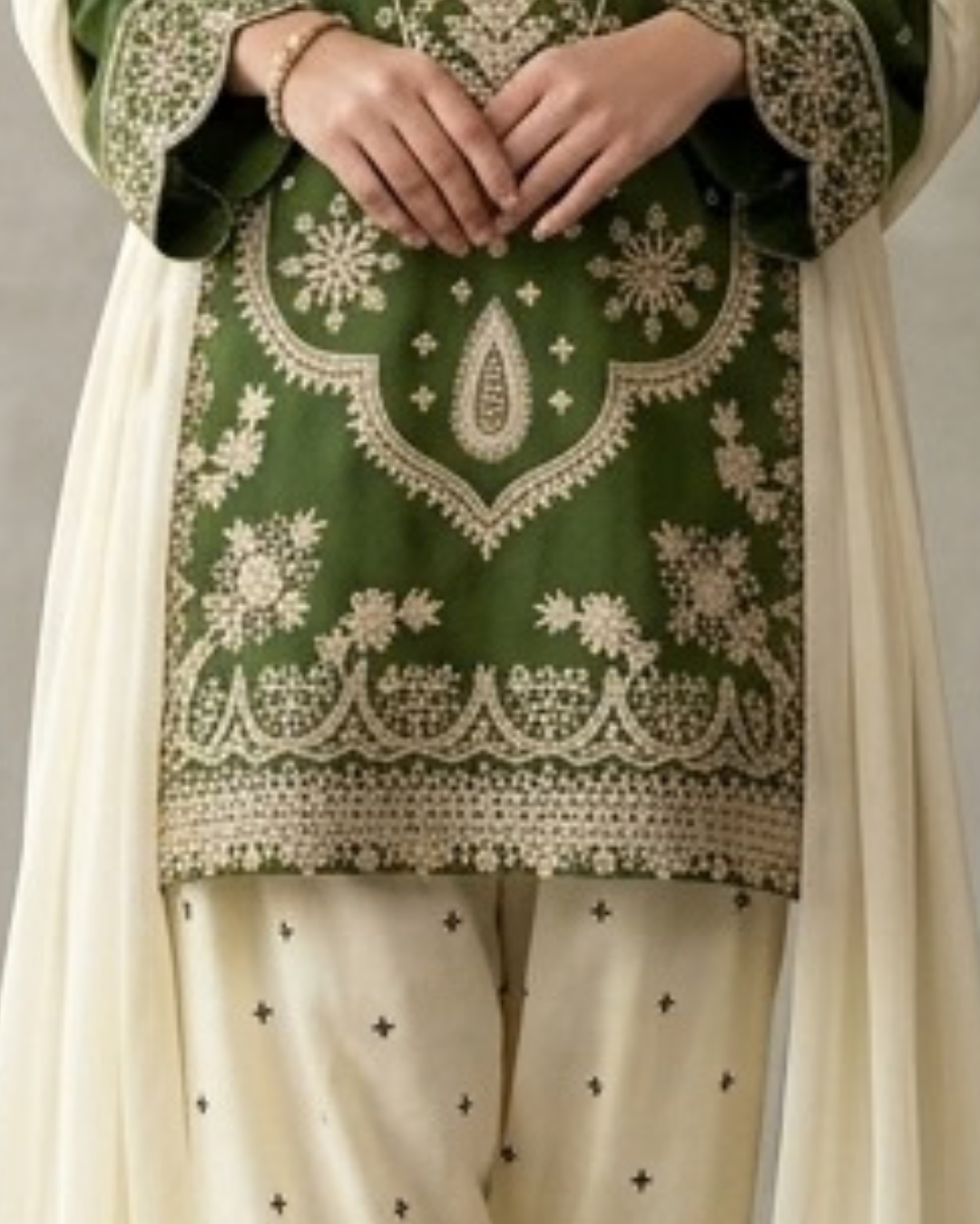 Garbs 3-Piece Dhanak Farshi Suit by Syra's Atelier — outfit image 5