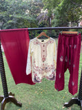 Luxe Loom 3-Piece Dhanak Farshi Suit by Syra's Atelier — outfit image 6