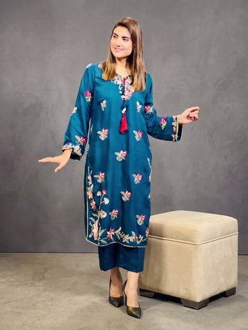 Sunairi 2-Piece Embroidered Viscose Suit (SA-1008) by Syra's Atelier — outfit image 1
