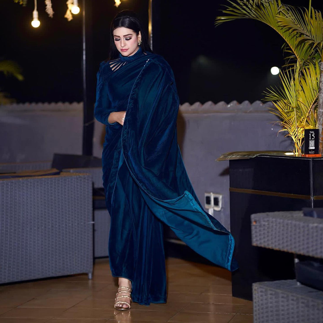Velvet Saree